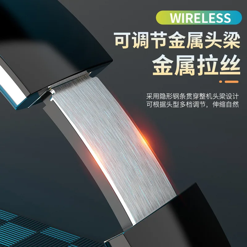 Auriculares inalámbricos VJ320, compatibles con tarjetas de almacenamiento TF, auriculares BT5.0, bobina dinámica grande de 40mm, orejeras de cuero suave, auriculares de moda