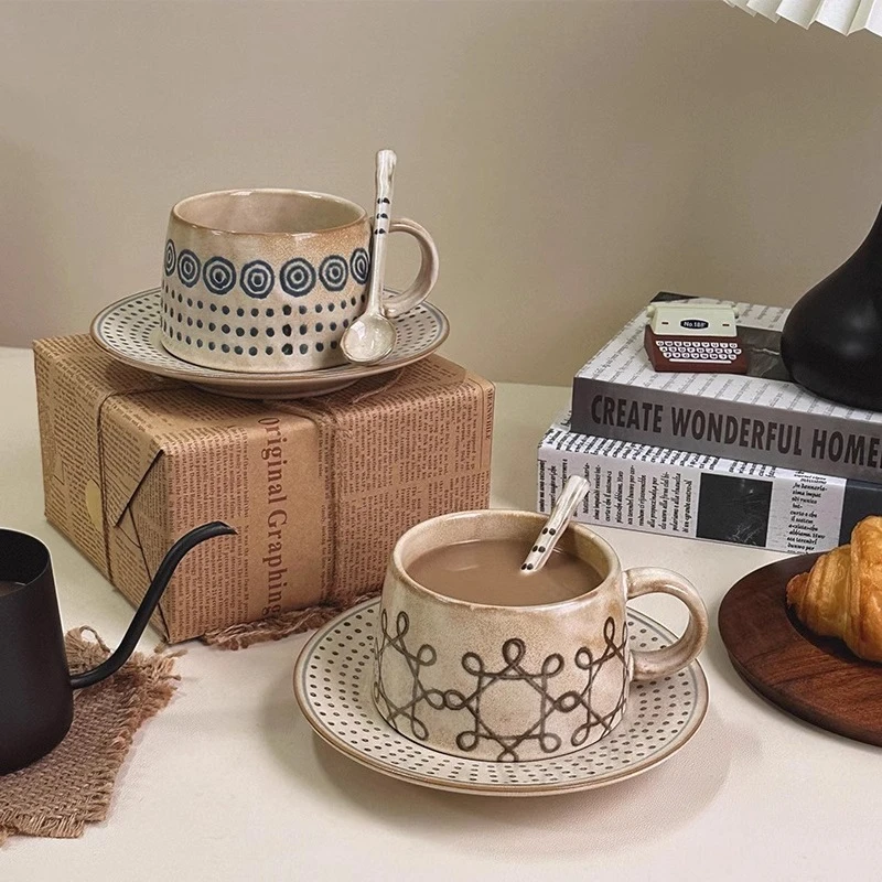 

Beauty Turkish Coffee Cup Handle Creative Travel Cappuccino Coffee Cup Reusable Cold Bule De Cafe Porcelana Home Decoration