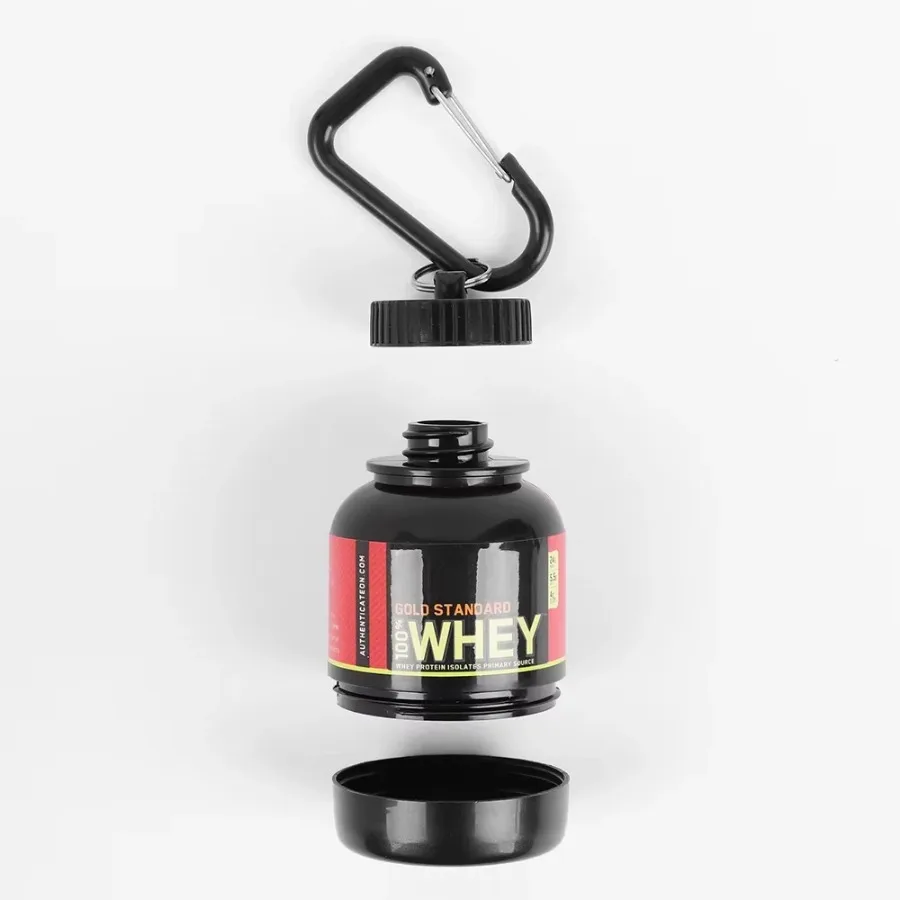 100ML Outdoor Sport Mini Portable Protein Container Powder Bottle With Whey Keychain Health Funnel Medicine Box Small Water Cup image 5