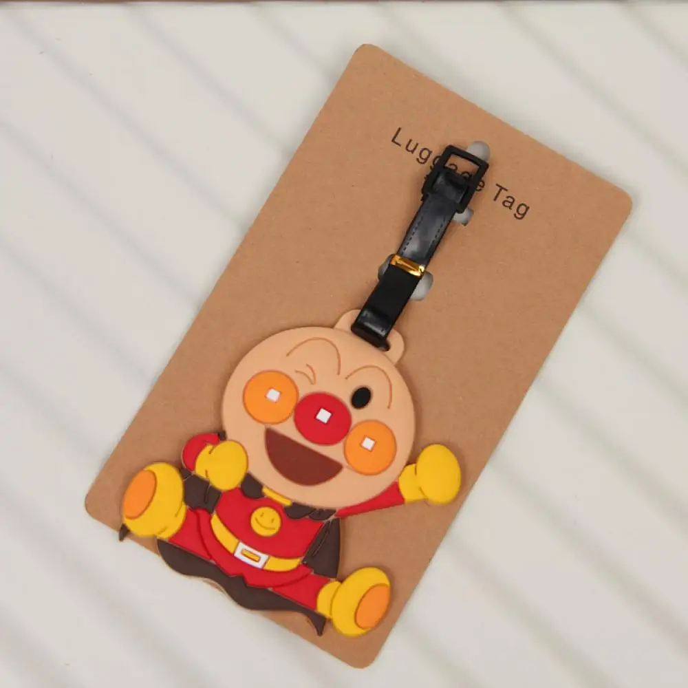 Anpanman Silicone luggage tag Luggage anti loss measure Travel suitcase consignment tag Backpack pendant Cartoon Anime periphery