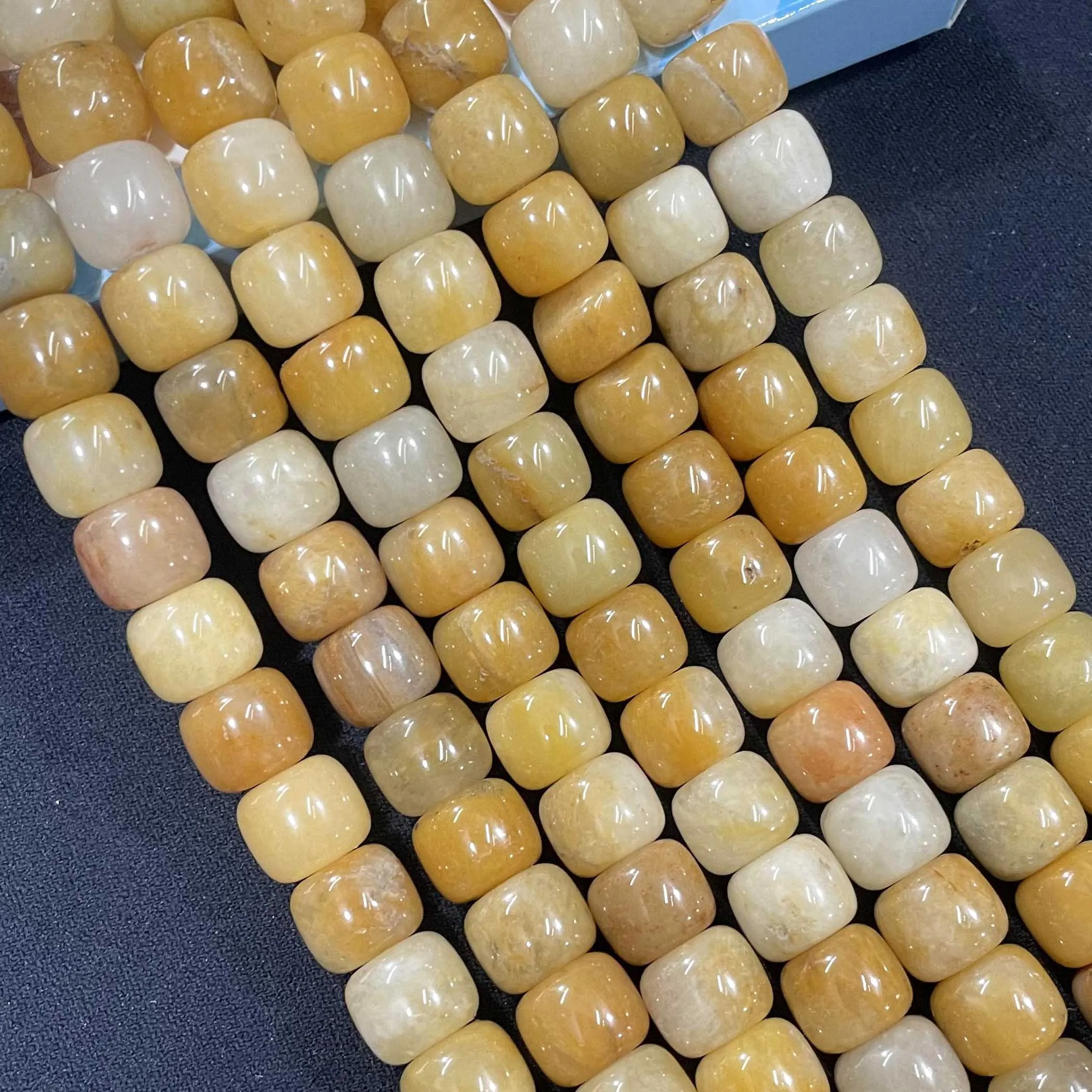 9X10MM Natural Stone Agates Jade Quartz Aventurine Tiger Eye Loose Space Beads For Jewelry Making Diy Bracelet Accessories