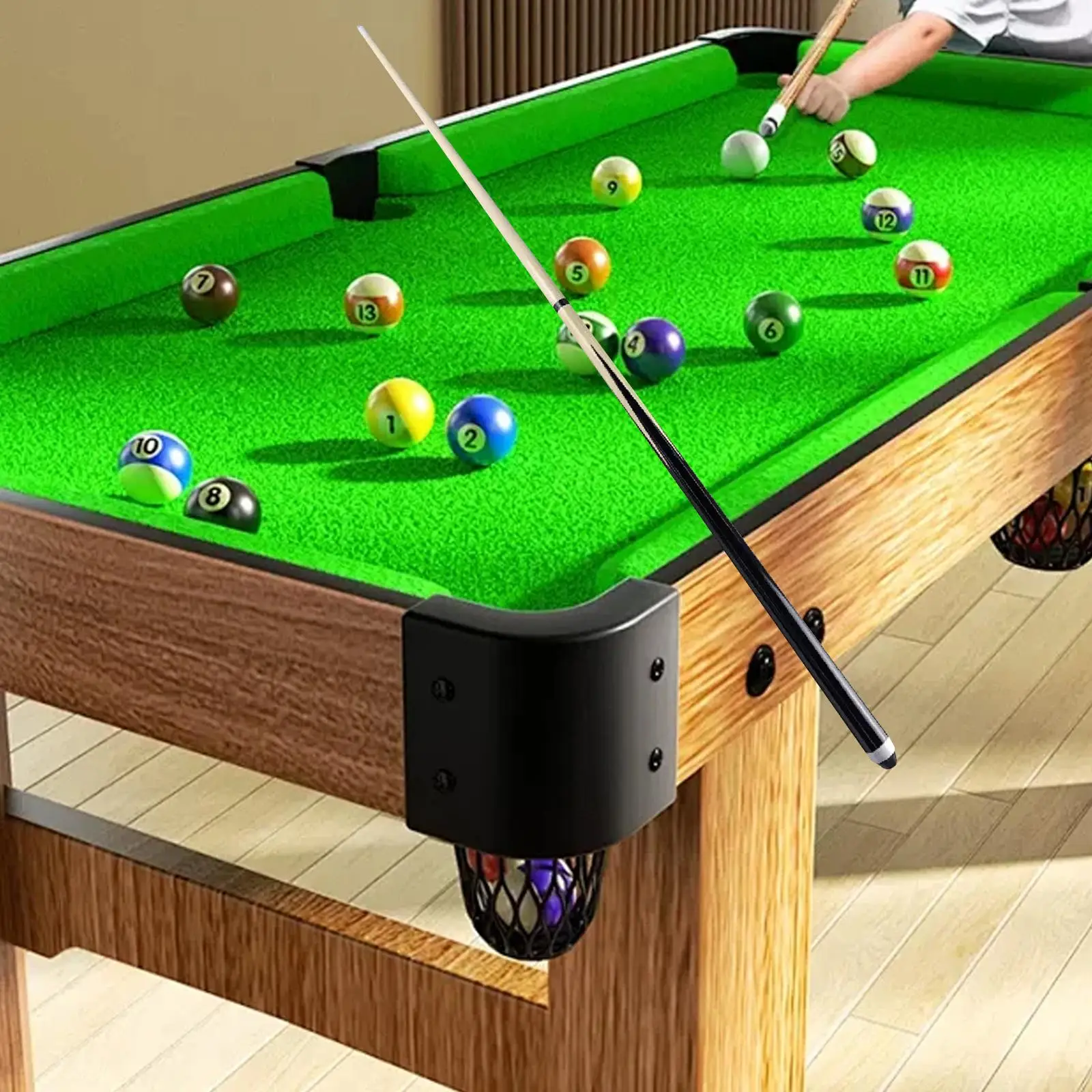 Wooden Kids Pool Cue Adjustable Billiard Stick Billiards Table Cue for Pool for Children Billiard Practice Essentials