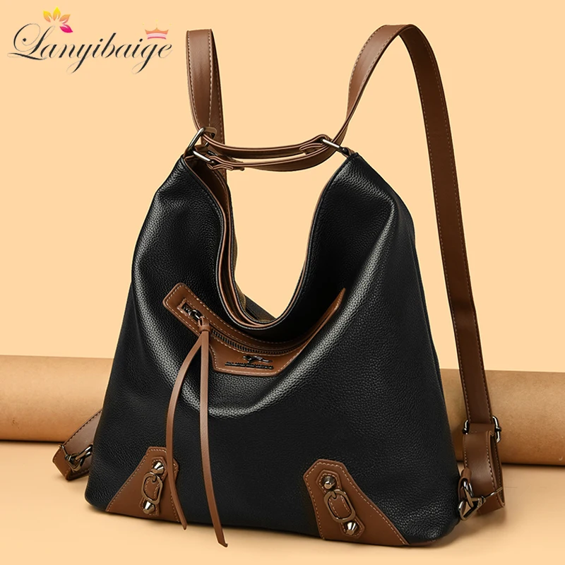 Genuine Brand Soft Leather Top-handle Bags Female Handbags Women Shoulder Crossbody Totes Messanger Bag Large Capacity Big Sac