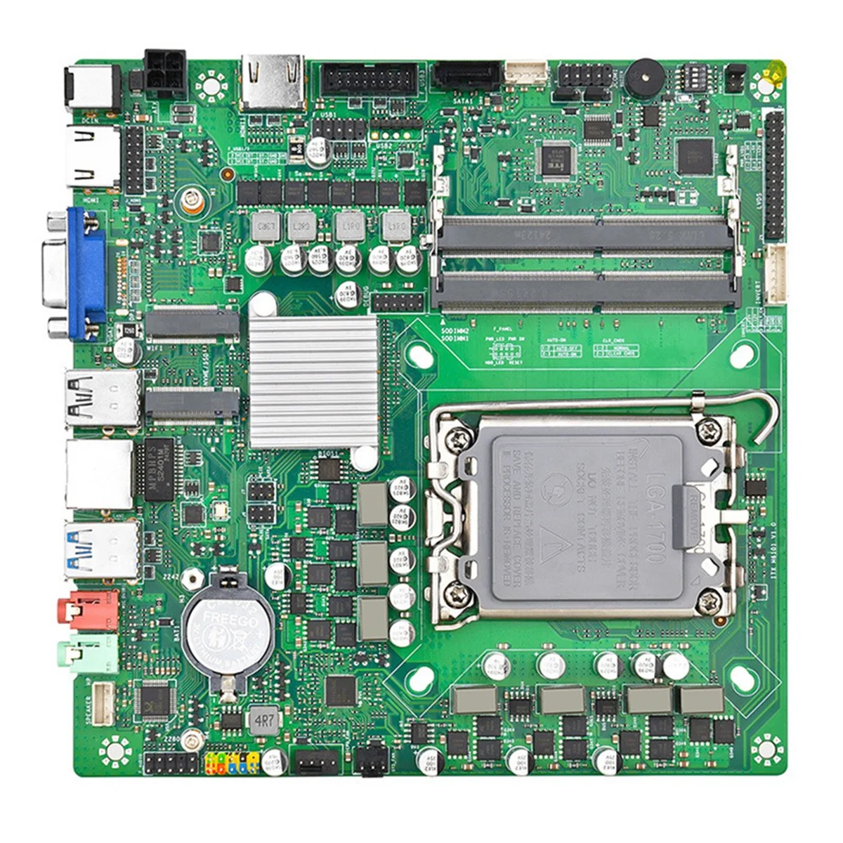 Abjz h610 itx placa-mãe LGA-1700 udimm ddr4 memória 64g sata3.0 display triplo computador placa-mãe suporte 12-13th cpu