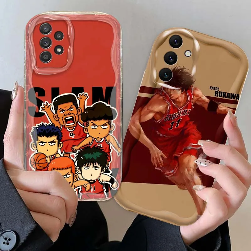 

Fun Black Clover Cute For Samsung A73 A72 A71 A56 A55 A54 A53 A52 A51 A32 A36 A26 A25 A13 A14 5G Wave Oil Phone Case