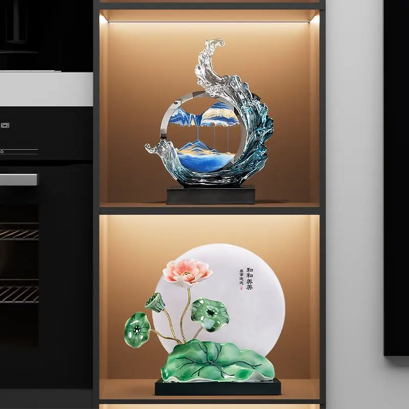 Fengsheng Shui Quicksand Painting Ornament Living Room TV Cabinet Wine Cabinet Decoration Office Moving House New Home Gift