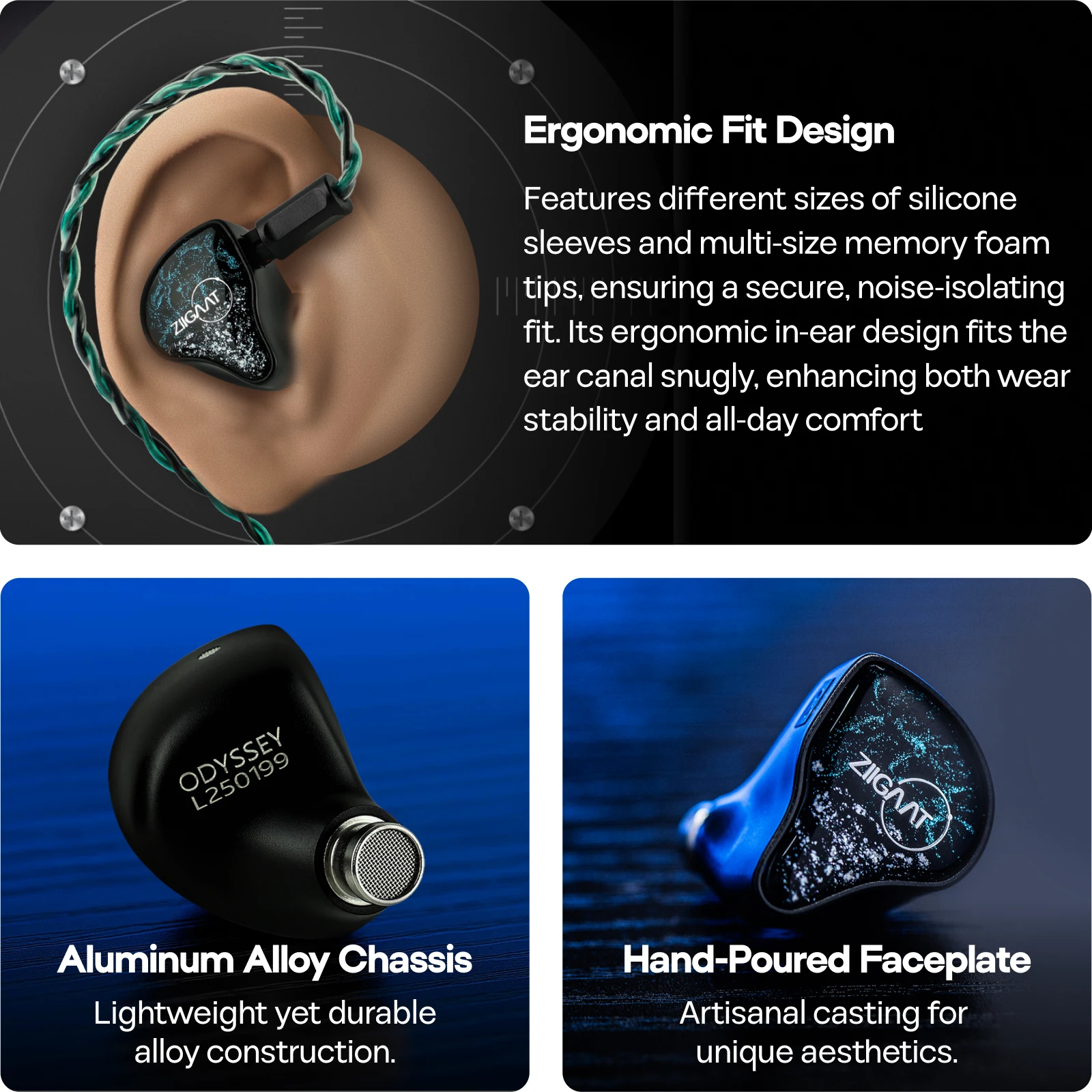 Linsoul ZiiGaat x Hangout.Audio: Odyssey 2 1DD + 3BA Hybrid IEM سماعة مع برامج تشغيل المحرك المتوازن الأصلي من Knowles #5