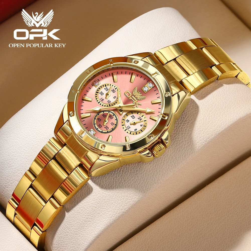OPK 6001 Women Watch Fashion Brand Quartz Watch Waterproof Luminous Multifunctional Chronograph Watch For Women Original  ﻿