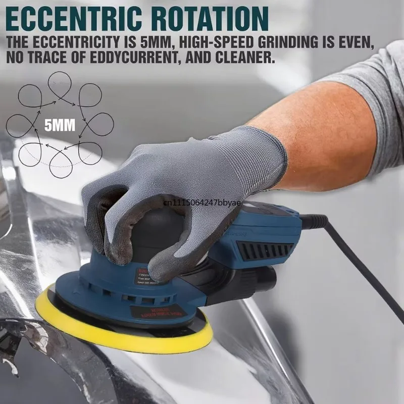 For Brushless Random Orbital Sander 5mm Variable‑Speed Electric Sander For Car Woodworking Polishing Tool