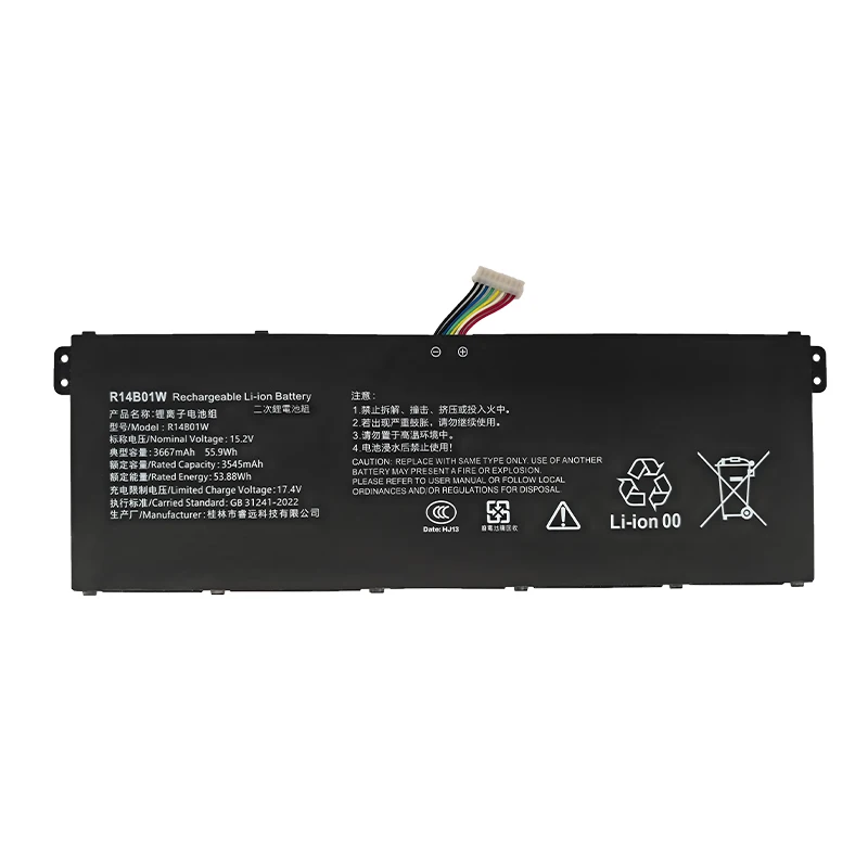 New 15.2V 48Wh 3220mAh Laptop Battery R14B01W for Xiaomi RedmiBook 14 16 XMA1901-DA/DG/DJ XMA1901-AA/AG