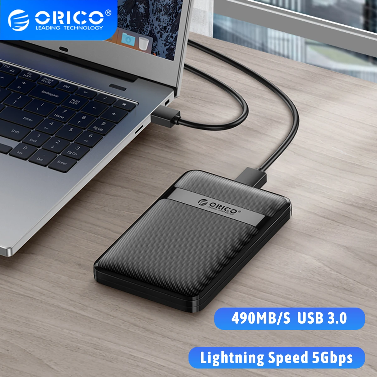 

ORICO HDD Case 2.5 Inch SATA to USB3.0/Type-C HDD Enclosure 6Gbps Max USB-C External SATA HDD Enclosure Support Auto-Sleep