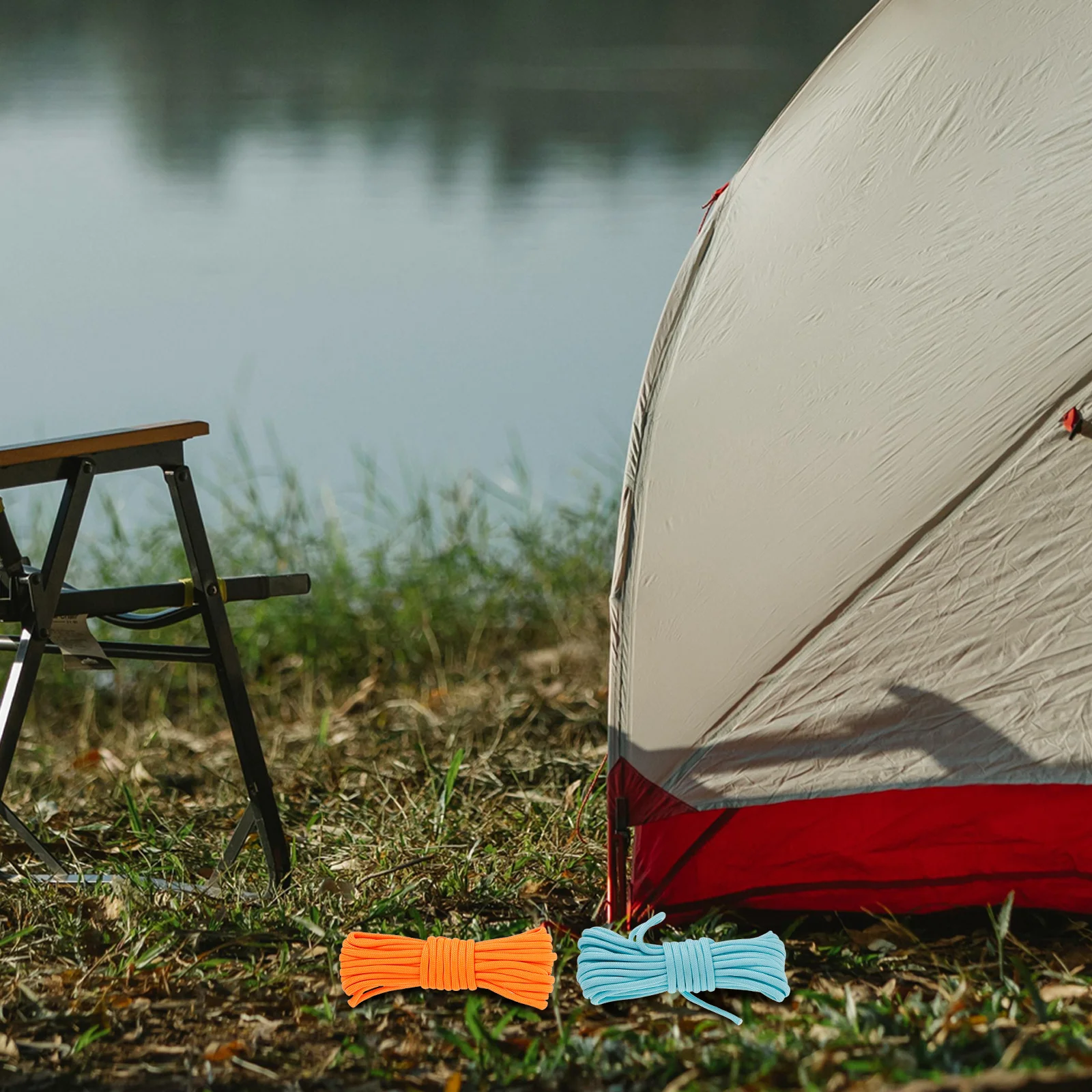 5 قطعة حبل خيمة عاكسة الثقيلة البوليستر التخييم في الهواء الطلق الحبل متعددة الوظائف مقاومة للاهتراء حبل لقطب الخيمة مرونة #6