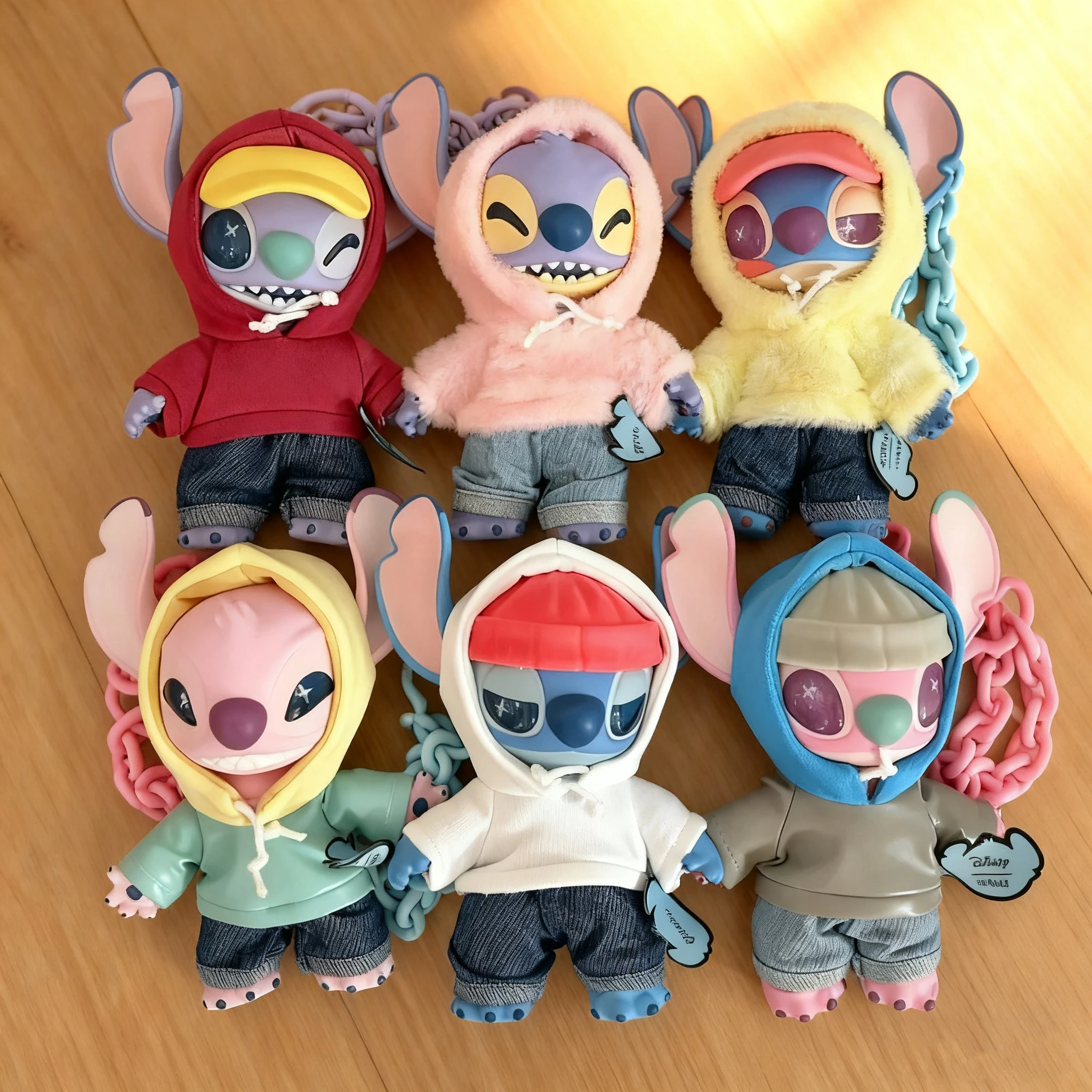 

New Genuine Disney Miniso Stitch Gen Z Street Series Vinyl Blind Box Joint Movable Stitch Model Backpack Pendant Birthday Gift