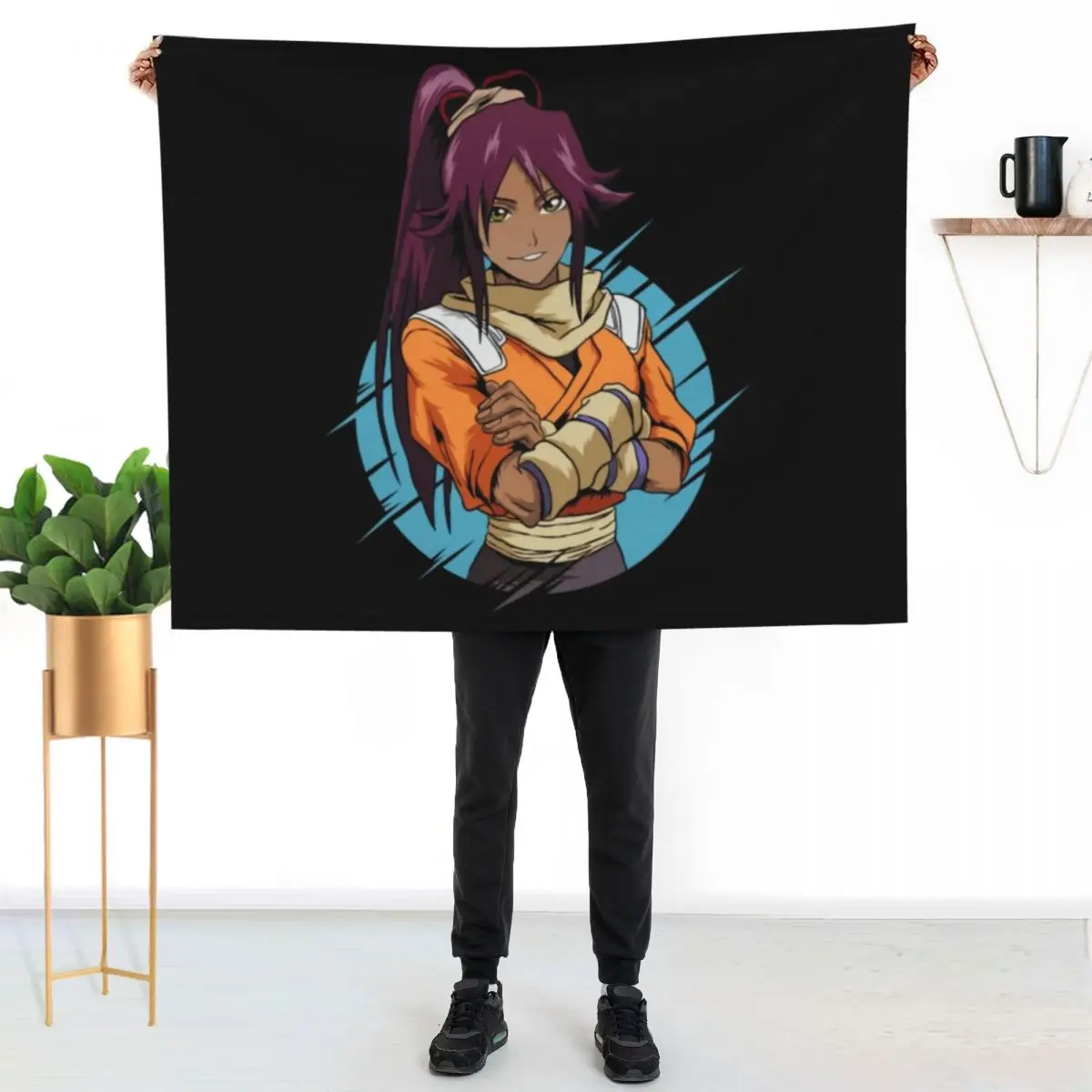 

Bleach - Yoruichi Shihoin Throw Blanket Durable Warm Blanket for Daily Home Use
