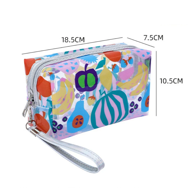 PVC Women Portable Makeup Bag Travel Transparent Toiletries Organizer Waterproof Cosmetic Bag Female Wash Make Up Storage Bag