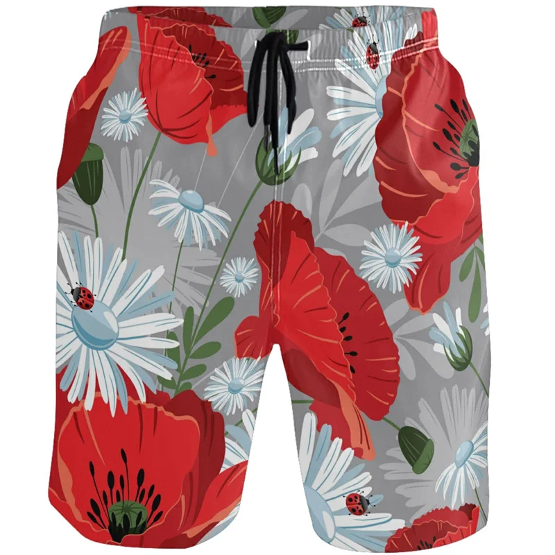 Butterfly Flamingo Graphic Shorts Pants 3D Pink Flower Printed y2k Board Shorts Swimsuit Women 2023 Hawaii Cool Surf Swim Trunks