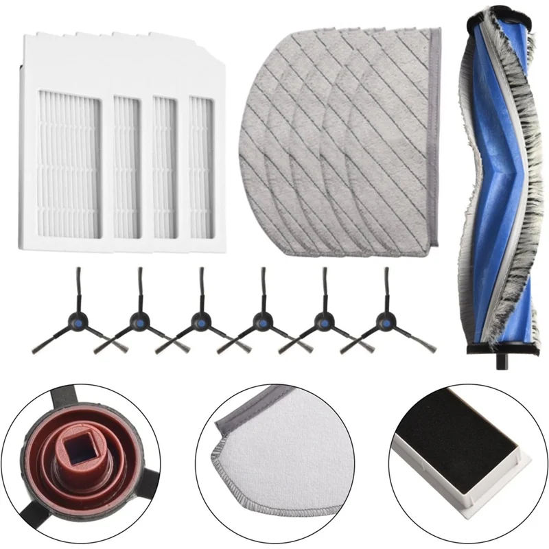 【24 Hours-Sale!】For ECOVACS Deebot N20 N20 Plus N20 Pro Plus Robot Vacuum Cleaner Main Side Brush Hepa Filter Mop Cloth Replacem
