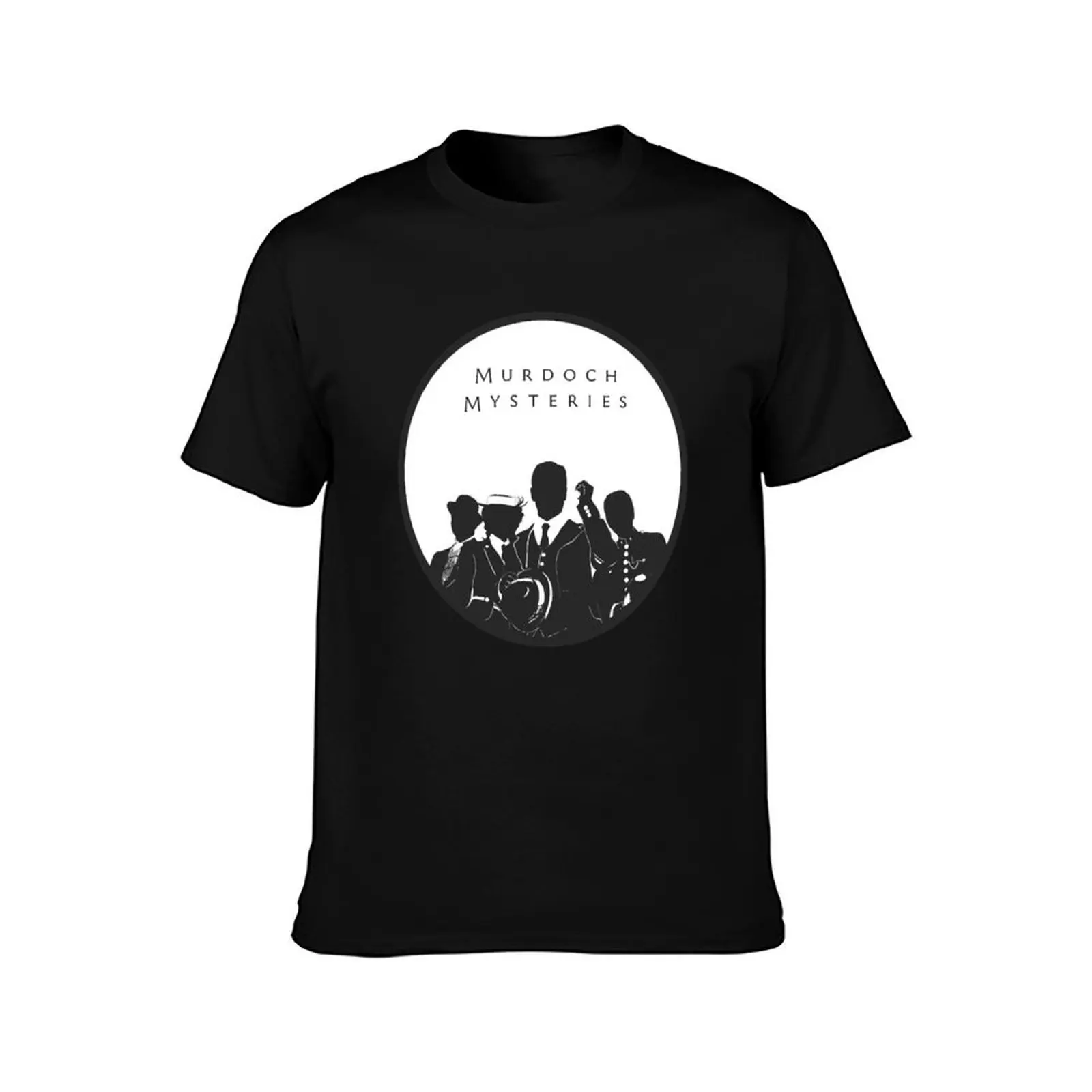 Murdoch Mysteries Dark Grey on White background Fitted Scoop T-Shirt Creative Graphic Tee Shirt T-Shirt