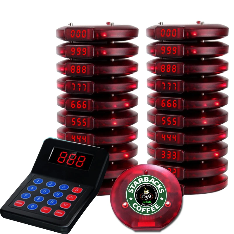 2025 hot sale Wireless Calling System Restaurant Pager with LED Display Queue Management