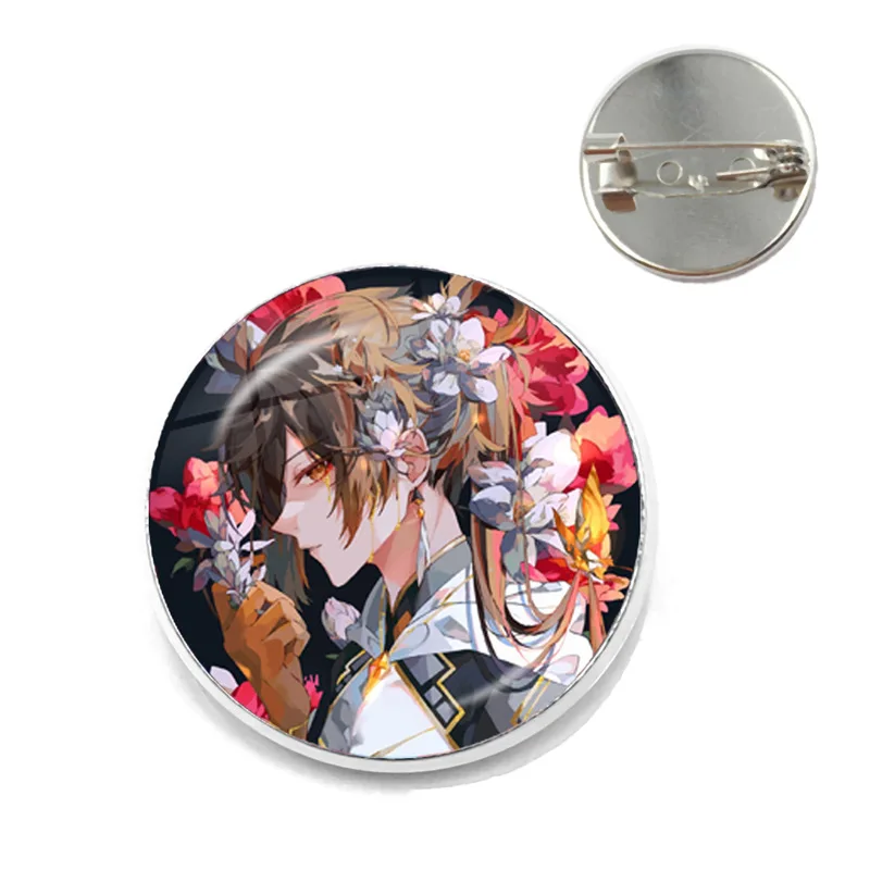 Game Genshin Impact Brooch Pins Anime Badge Cosplay Yae Miko Xiao Zhongli Accessories For Clothes Backpack Decoration Gift