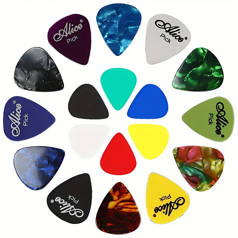 18-36pcs Guitar Picks 3 Styles Thin ABS Pick for Guitar Ukulele Bass Musical Instrument Performance Accessories Golden DDJ