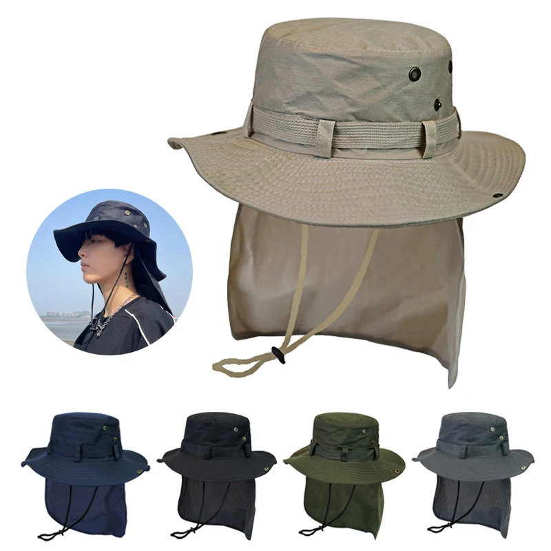 

Men Women Anti-UV Fishing Hat Breathable Bucket Hat Outdoor Hiking Campin Fisherman Hat