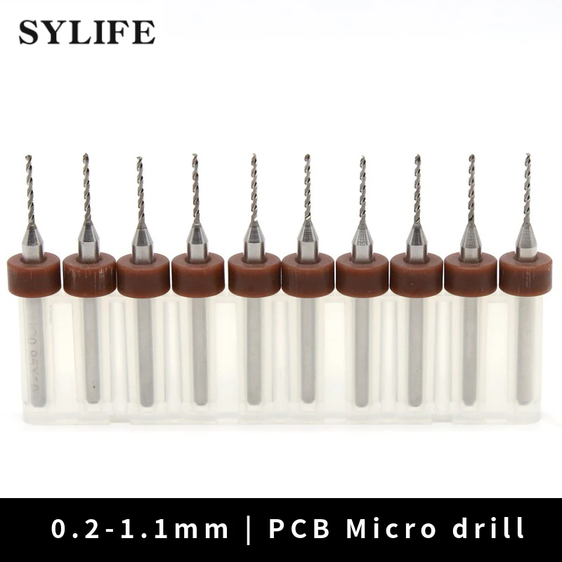 0.2-1.1mmPCB Drill Bit Set Carbide Micro CNC Twist Bits For The Amber Aluminum Sheet