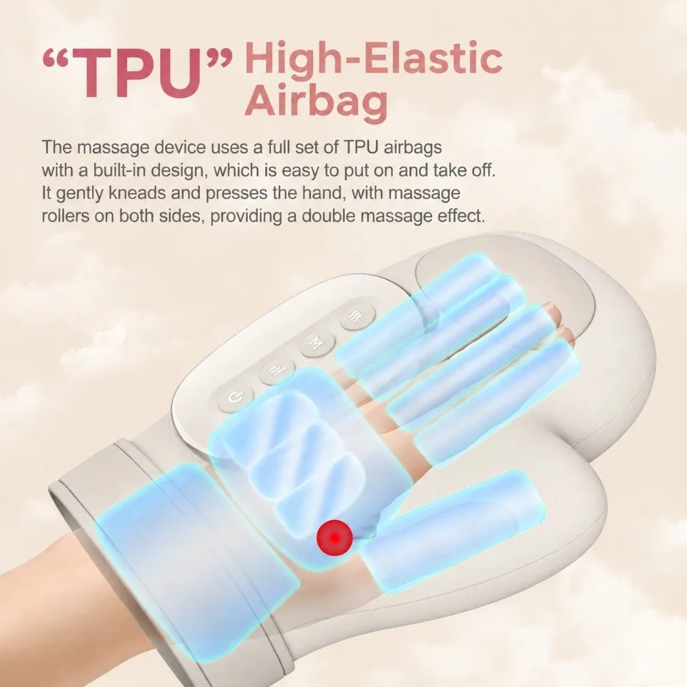 Durable Lightweight Hand Massager Portable Heat Hand Beauty Machine Air Compression Massager Finger Massager Travel Use