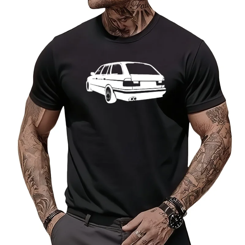 T-shirt en coton à manches courtes pour hommes, T-shirt vintage, Touring Kombi, Allemagne, E34, 2022