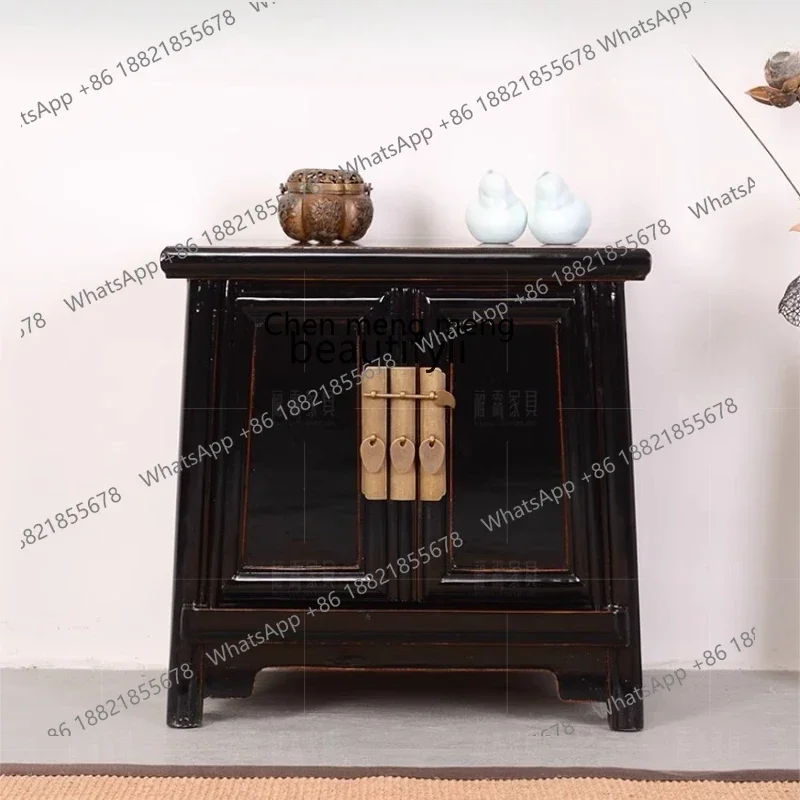 ss8350 Neoclassical Chinese antique elm bedside table Ming and Qing retro old solid wood antique
