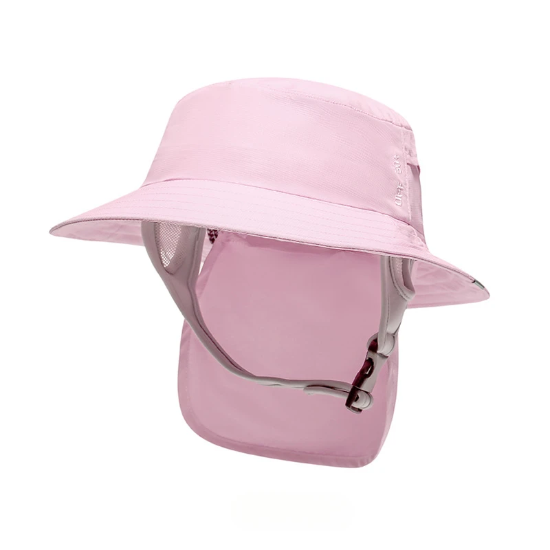 Summer Beach Surfing Hat Men Women Bucket Hat Breathable Shade Waterproof Seaside Wide-brimmed Hat Quick-drying Sunscreen Cap