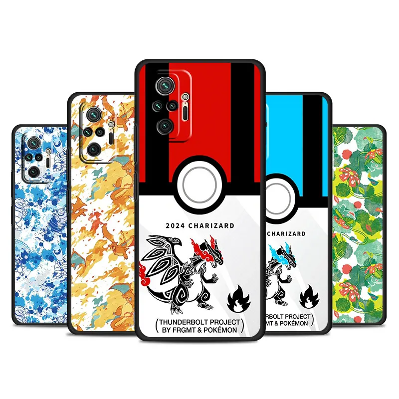 Fall für xiaomi redmi note 11 10 pro 12 9 13 12c 9 10c 9c 8 8t k40 9s 10s 11s 12s silikon telefon abdeckung cool pokemon eevee funda