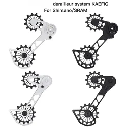 Bike derailleur system KAEFIG Pulley Wheel Oversized Cage for Shimano SLX XT XTR/SRAM Eagle AXS World's first one-piece cage