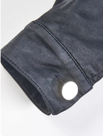 

Biker Jackets Womens Jacket Cropped Jacquard Houndstooth Snap-Button Sexy Urban Minimalism Contemporary Adjustable Halloween Y2K