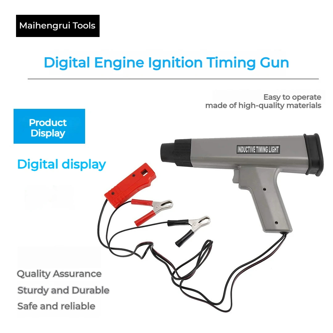 

12 В цифровой дисплей синхронизация зажигания световой пистолет автодиагностические инструменты для ремонта двигателя автомобиля мотоцикла стробоскопическая лампа детектор машина