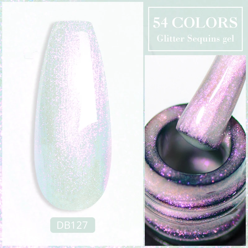 Mtssii 6ml Aurora Gel smalto per unghie iridescente effetto perla Glitter unghie Manicure Soak Off Gel UV Top Coat Base Gel Nail Art