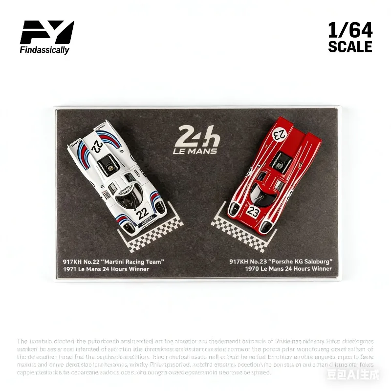 

Findassically 1/64 917K 22# 23# Dual Vehicle Set - Casted realistic static car model, boys' toy, adult collection piece.