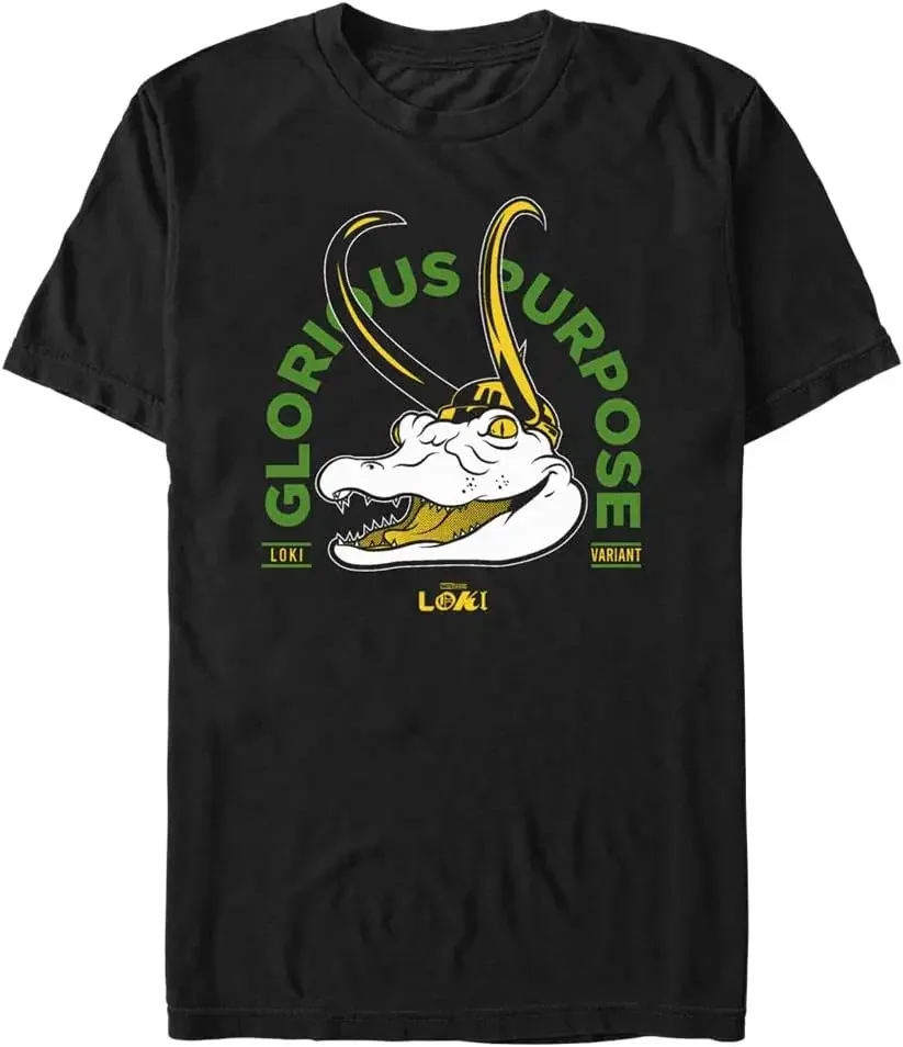 

Мужские топы с короткими рукавами Marvel Big & Tall Gator Loki Glorious Purpose