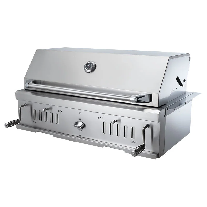 Business Built In Stainless Steel Charcoal Electric Smokeless Barbecue Grill For Outdoor Patio Garden Villa Home Cooking Bbq