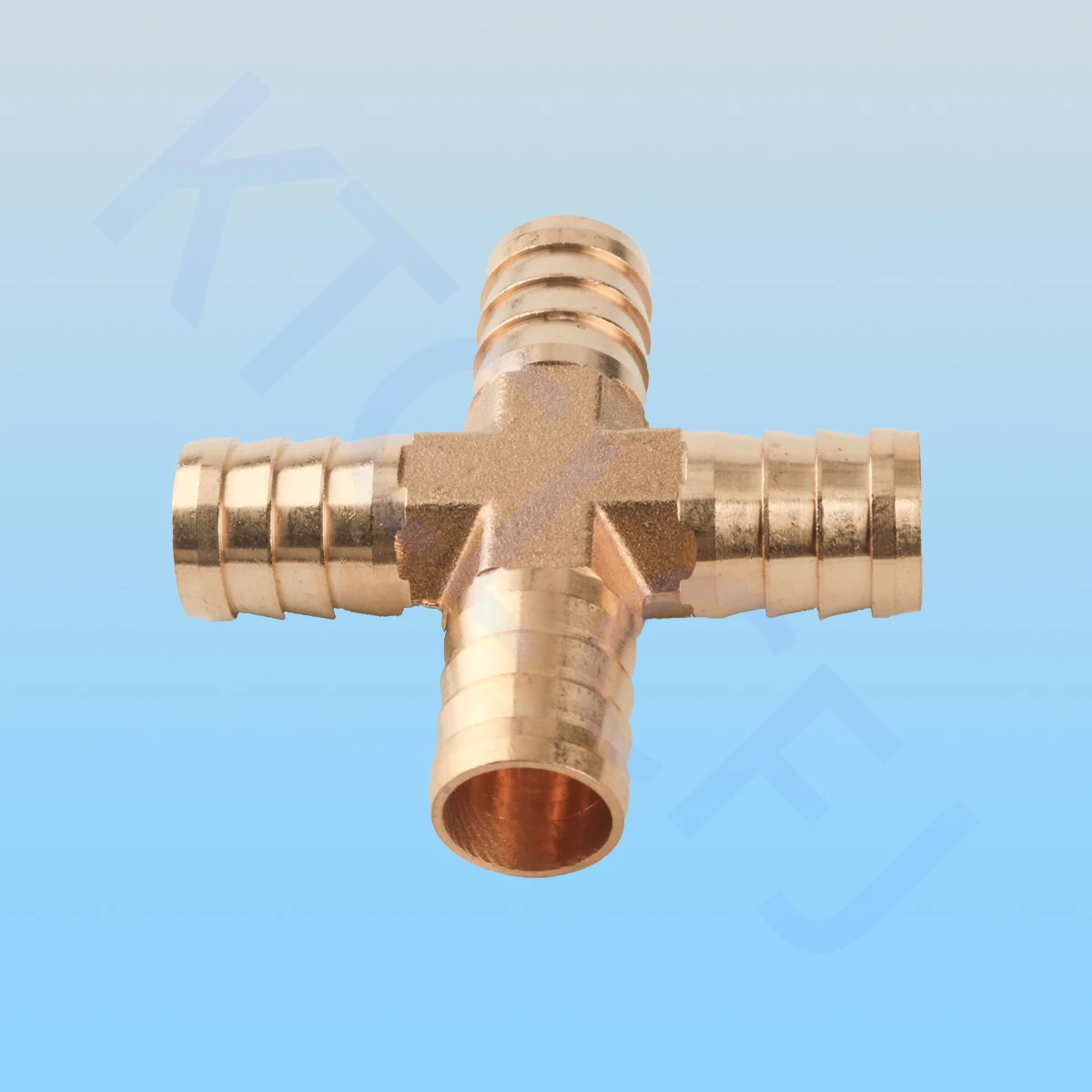 

Hose Barb 4 Ways Cross Shaped Brass Pipe Fitting Straight Copper Barbed Couple For Air Water Oil Pipe