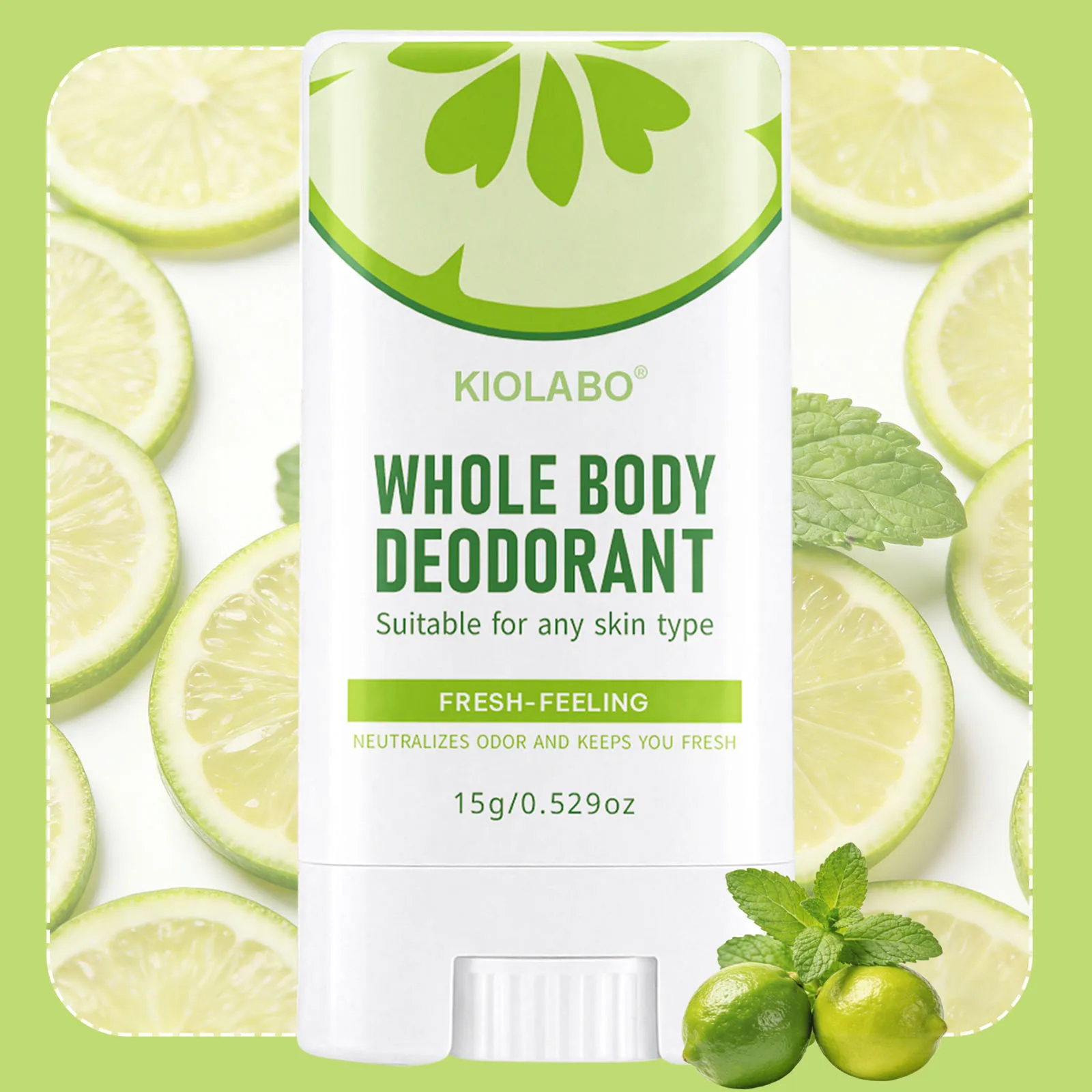 Crema Desodorante Sin Aluminio de 48 Horas - Hidratante de Alta Eficiencia, No Irritante, Diseño Portátil con Sistema de Giro para Control del Sudor y el Mal Olor