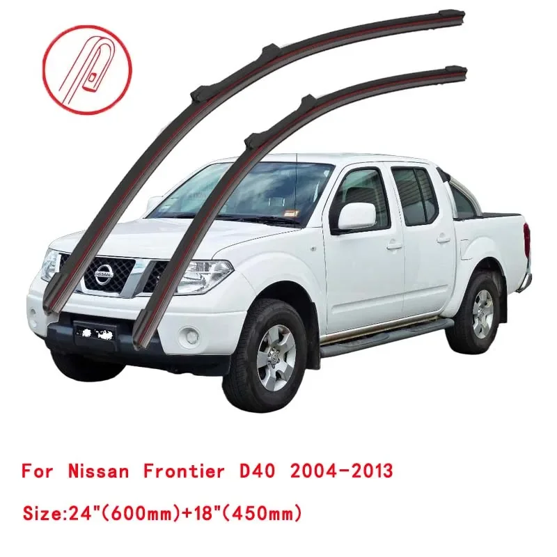 For Nissan Frontier Navara NP300 Pick Up D22 D40 D23 1997 2000 2004 2010 2016 2019 2022 Double Rubber Car Windshield Wiper Blade