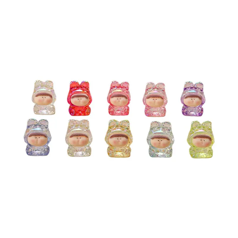 Super Mini Translucent Color Plating Lilith Ornaments 1 Set Of 10 Cubic Resin Jewelry Ornaments Accessories