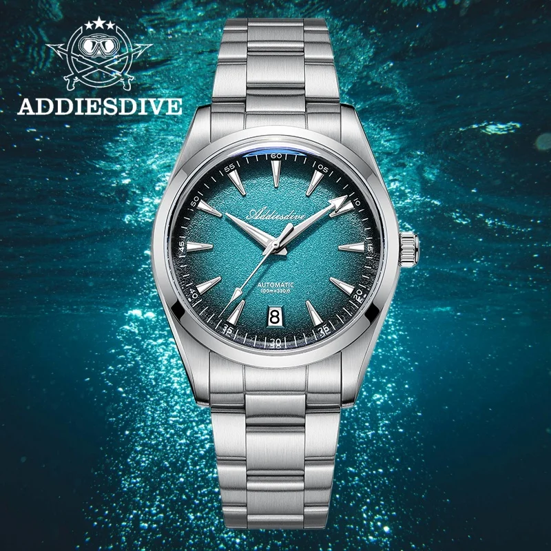

ADDIESDIVE Men Luxury Watch 39mm Luxury NH35A Automatic Diving 316L Stainless Steel 100m Waterproof Mechanical Watch Luminous