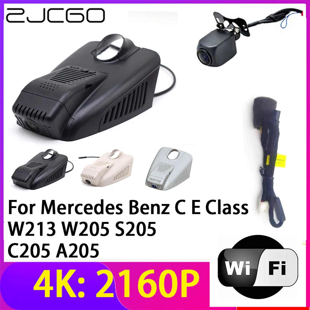 ZJCGO 4K 2160P Dash Cam Car DVR Camera 2 Lens Recorder Wifi Night Vision for Mercedes Benz C E Class W213 W205 S205 C205 A205