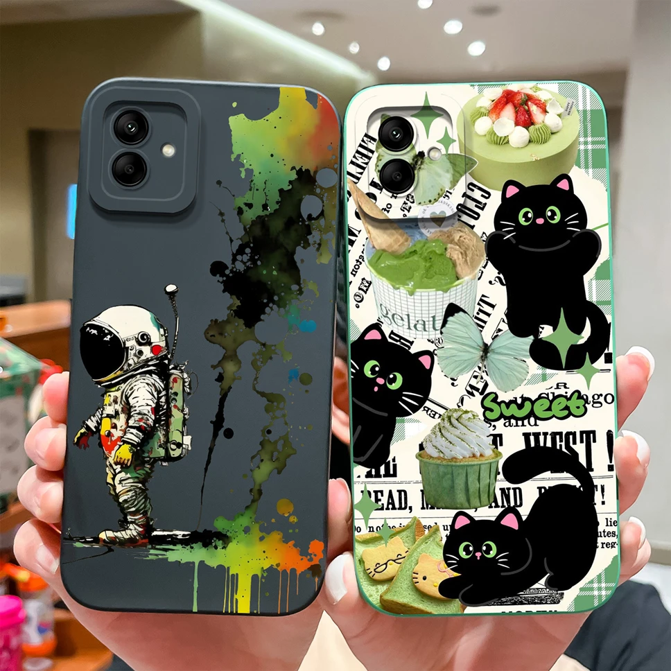 For Samsung Galaxy A04 A04E M04 Phone Soft Case Lovely Funny Panda Liquid Silicone Back Cover For Samsung Galaxy A 04 Funda Capa