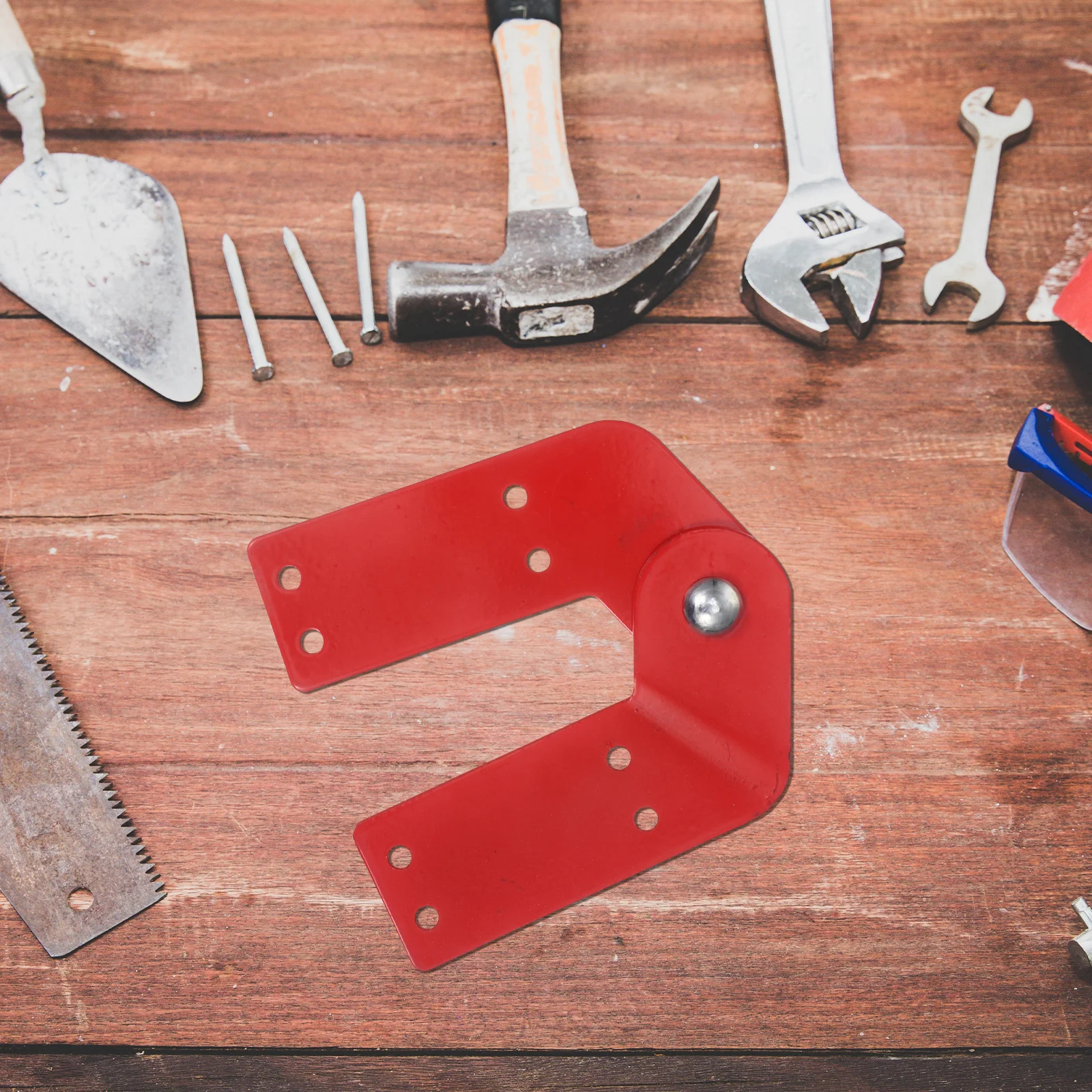 

2 Pcs Telescopic Hinges Galvanized Steel Universal Home Attic Engineering Step Replacement Kit Red Hinge for Adjustable