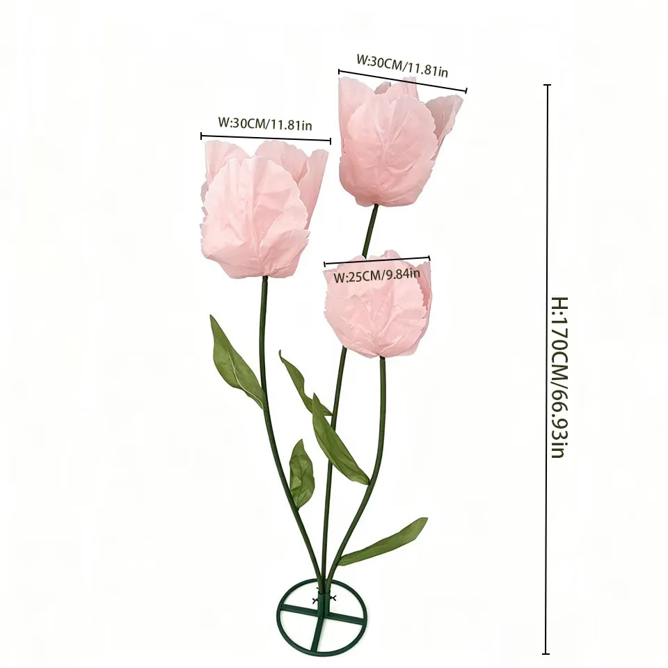 

Simulated tulip wedding decoration showcase, beautiful stage photography, popular props