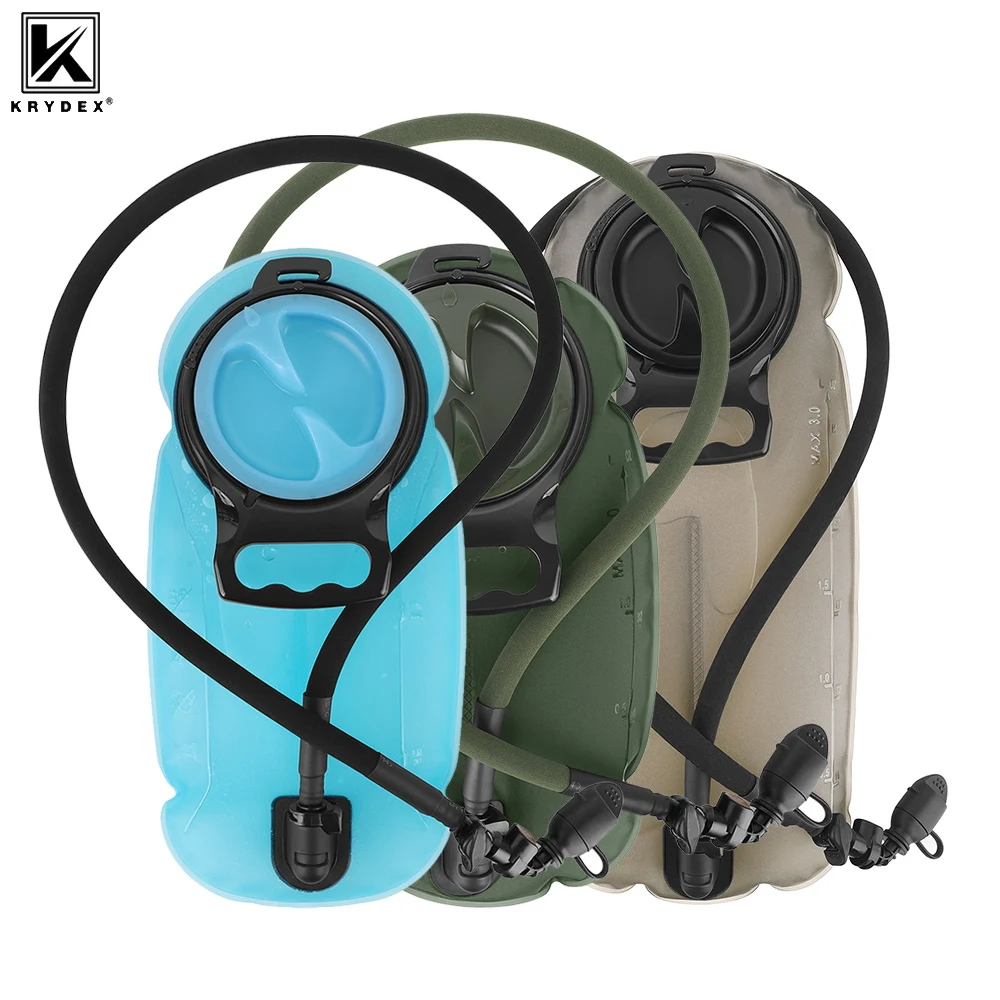 KRYDEX Tactical 1.5L 2L 3L Hydration Pouch Outdoor Hiking Camping Water Bladder Bag Pack Hunting Travel Accessories