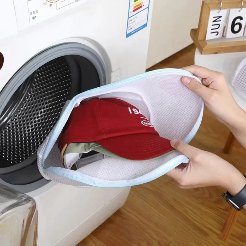 Mesh Hat Washing Bag Frame Washing Machine Hat Wash Protector Portable Baseball Hat Small Clothes Laundry Wash Bags